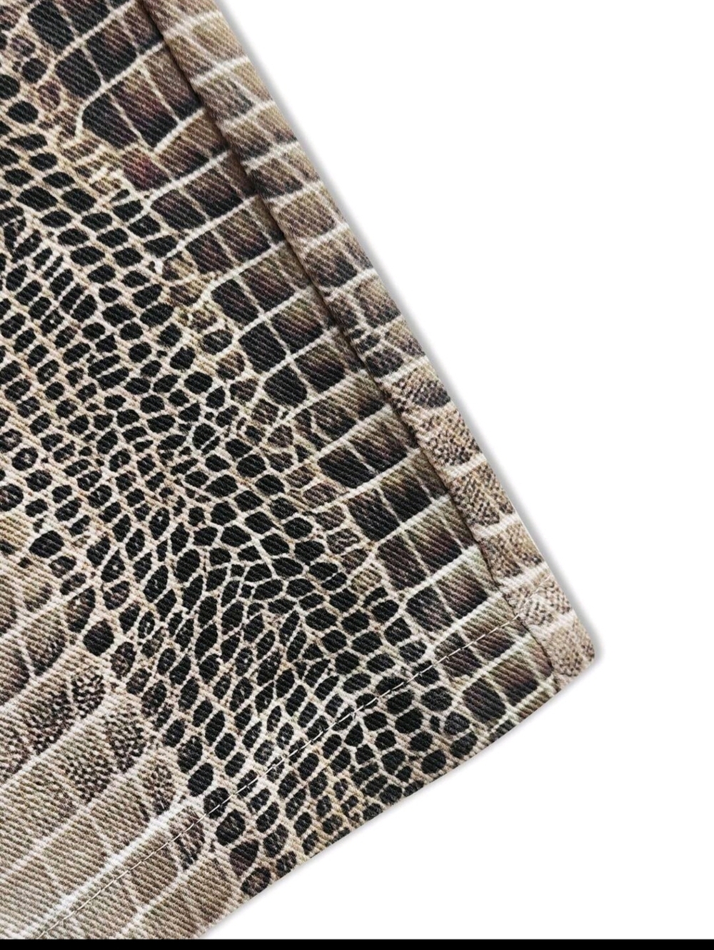 Wide Leg Snakeskin Print Pants - Beige - Picture 7 of 8
